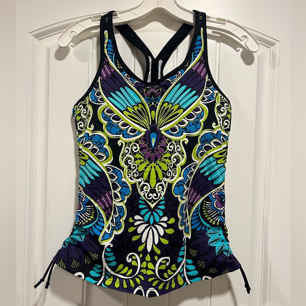 Athleta Ready To Run Rapanui tankini top size Small
